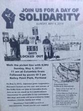 ILWU Local 8 Rally For Locked Out Columbia Grain Workers In Portland, Oregon